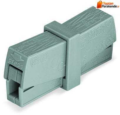 Wago 224-201 50 Adet 2.5mm2 Gri İki Tarafı Yaylı Aydınlatma Konnektörü